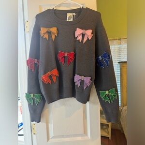 Queen of Sparkles Bow Sweatshirt